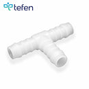 Tefen PVDF Reducing T Hose Connector White Fits 14 & 12mm Hose ID-HCL Clamping UK/Europe