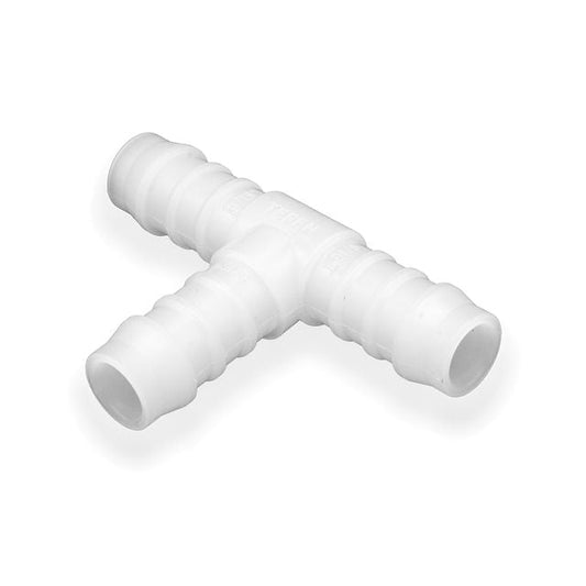 Tefen PVDF Union T Hose Connector White - Fits 8mm Hose ID-HCL Clamping UK/Europe